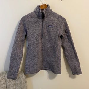 Patagonia Gray/purple Quarter-Zip Sweatshirt